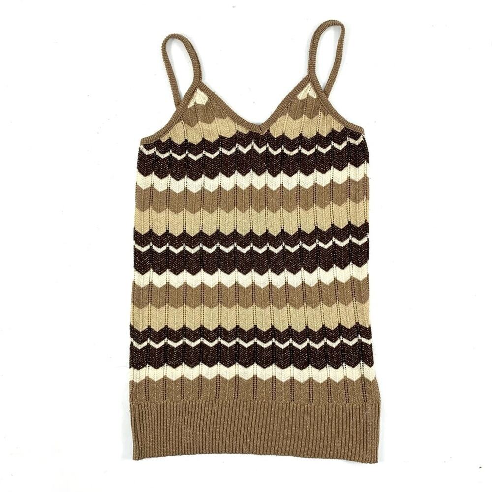 Striped Knit Sparkle Tank Top